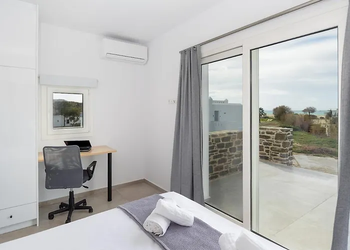 Naxos Cube Villa Panoramic Views Maisonette With Sea View 2 Min Walk To Plaka Beach * Pláka