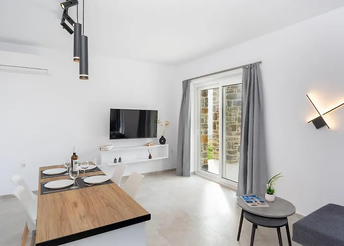 Naxos Cube Villa Panoramic Views Maisonette With Sea View 2 Min Walk To Plaka Beach Appartement